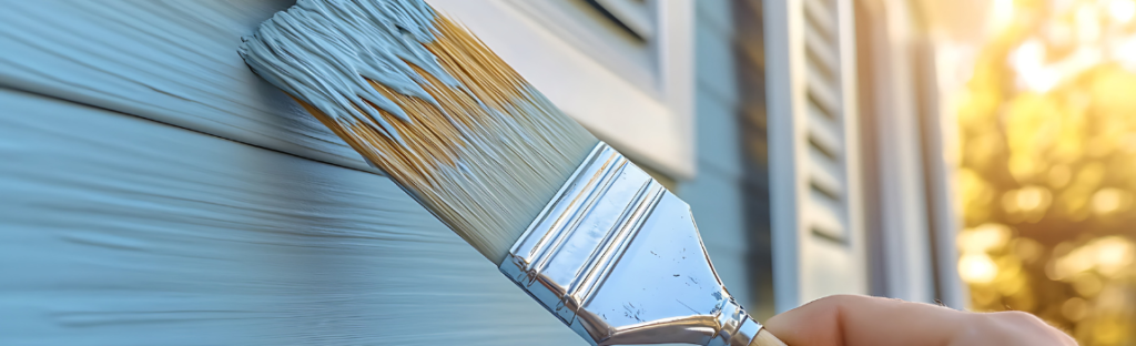 paintbrush on home exterior