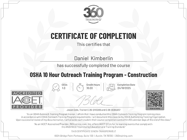 OSHA Certification